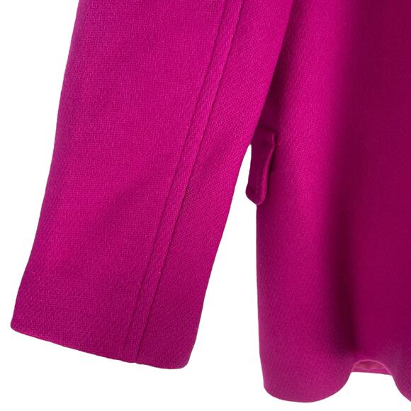 NEW Talbots Wool Blend Double Breasted Pea Coat Hot Pink Size 12 - Picture 8 of 12